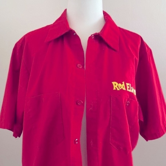 Retro pinup “Red Elvises” button down shirt - Picture 5 of 6